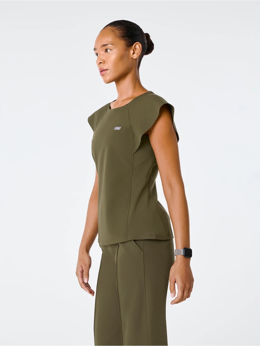 FIGS SPRUCE ORILLA SCRUB TOP LARGE - Picture 2 of 10